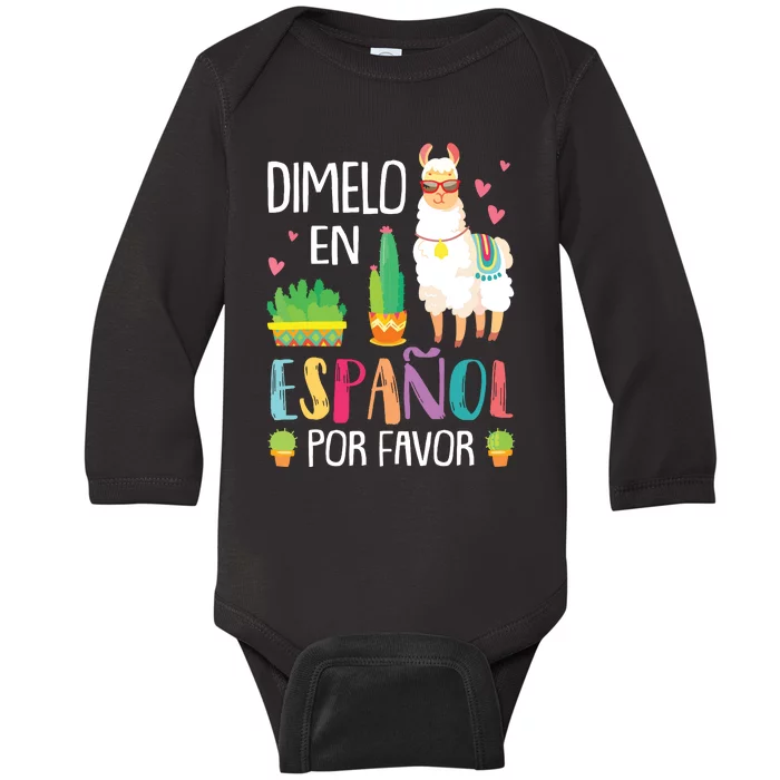 En Espanol Por Favor Bilingual Spanish Teacher Gifts Baby Long Sleeve Bodysuit