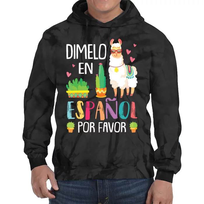 En Espanol Por Favor Bilingual Spanish Teacher Gifts Tie Dye Hoodie