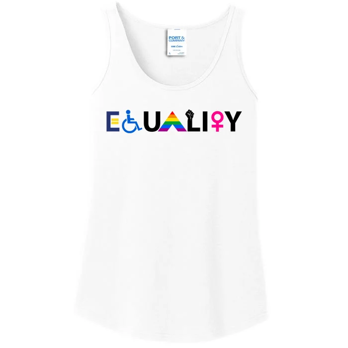 Equality Equal Rights Lgbtq Ally Unity Pride Feminist Gift Ladies Essential Tank