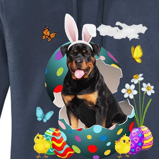 Easter Eggs Rottweiler Bunny Dog S Dog Dad Dog Mom Women's Pullover Hoodie