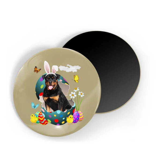 Easter Eggs Rottweiler Bunny Dog S Dog Dad Dog Mom Magnet