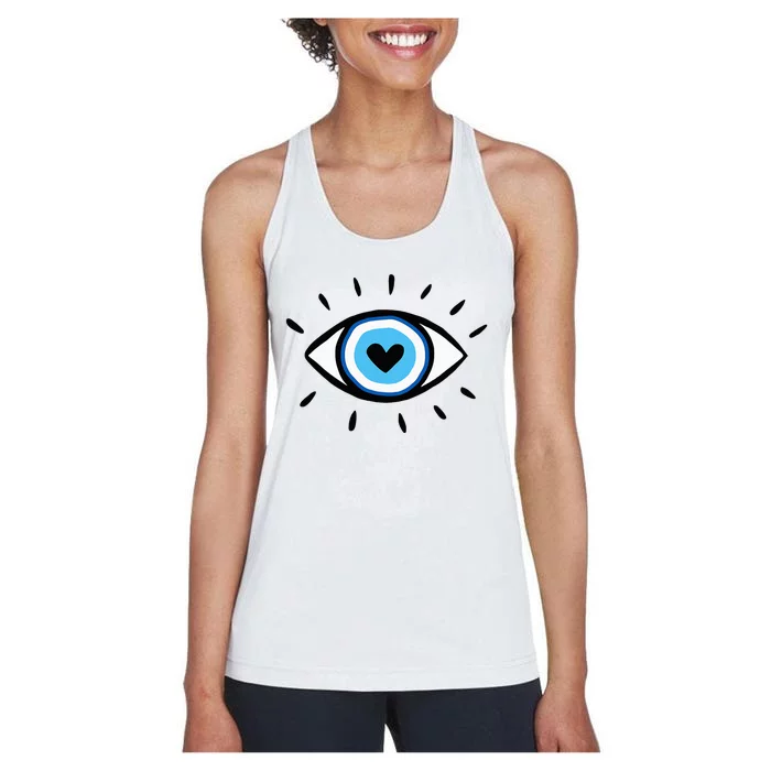 Evil Eye Spiritual Aesthetic Esoteric Mystical Themed Women's Racerback Tank