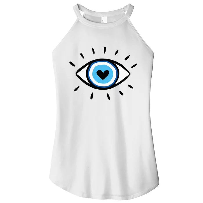 Evil Eye Spiritual Aesthetic Esoteric Mystical Themed Women’s Perfect Tri Rocker Tank