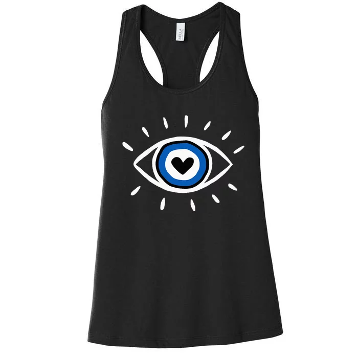 Evil Eye Spiritual Protection Esoteric Mystical Themed Women's Racerback Tank