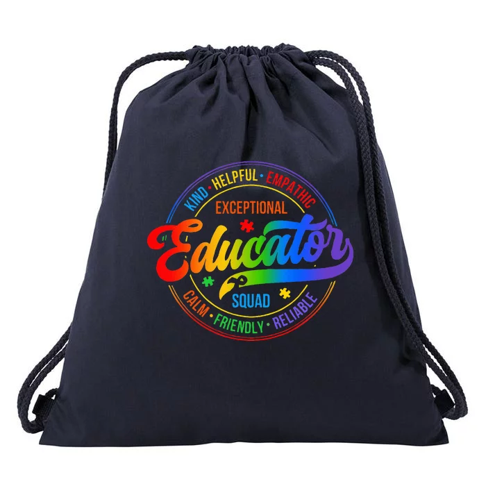 Exceptional Educator Squad Special Education Drawstring Bag