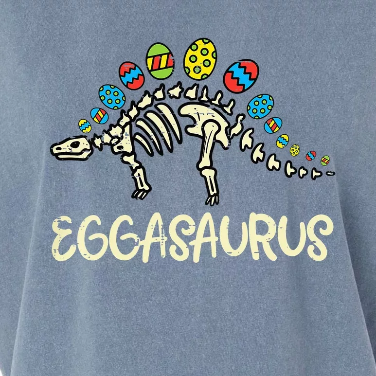 Eggasaurus Easter Stegosaurus Dinosaur Garment-Dyed Women's Muscle Tee