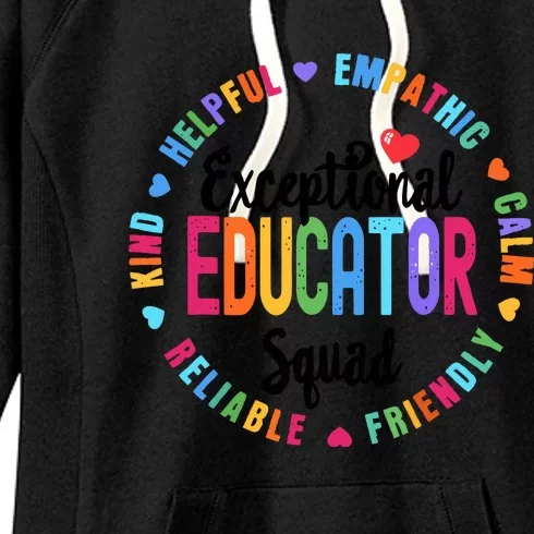 Exceptional Educator Squad Special Education Teacher Women's Fleece Hoodie