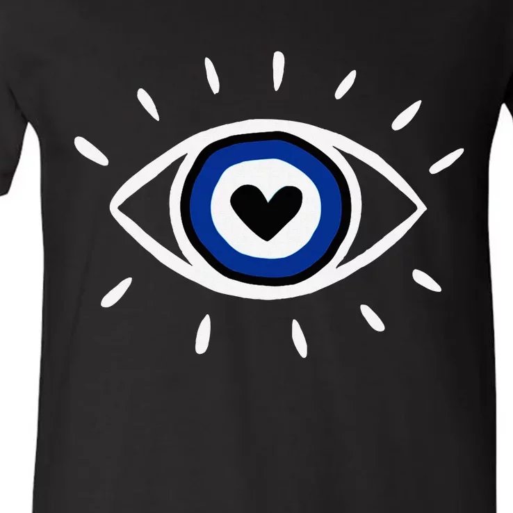 Evil Eye Spiritual Protection Esoteric Mystical Themed V-Neck T-Shirt