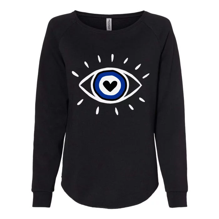 Evil Eye Spiritual Protection Esoteric Mystical Themed Womens California Wash Sweatshirt