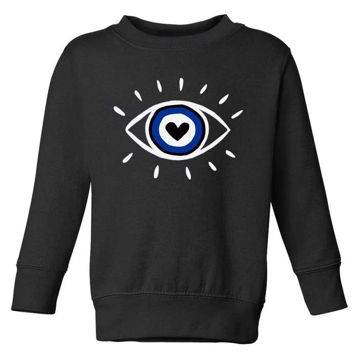 Evil Eye Spiritual Protection Esoteric Mystical Themed Toddler Sweatshirt