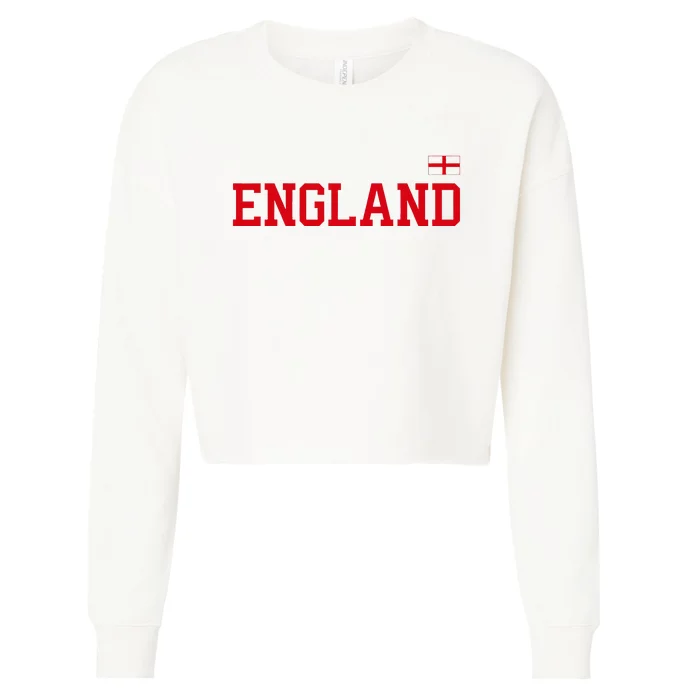 England English Soccer English Flag Cropped Pullover Crew