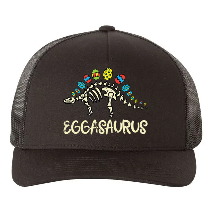 Eggasaurus Easter Stegosaurus Dinosaur Yupoong Adult 5-Panel Trucker Hat