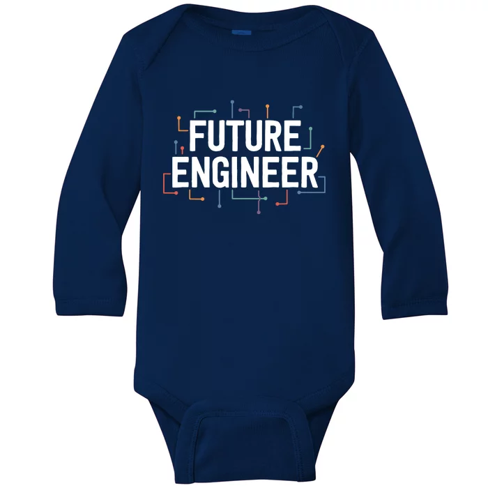 Electrical Engineering Shirts Circuit Kids Future Engineer Baby Long Sleeve Bodysuit