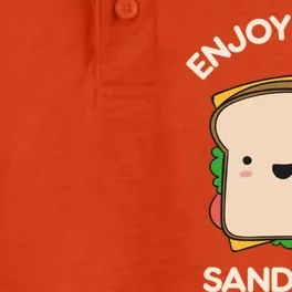 Enjoy Every Sandwich Kawaii Cute Foodie Warren Zevon Quote Funny Gift Dry Zone Grid Performance Polo