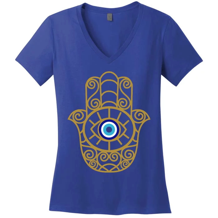 Evil Eye Spiritual Protection Women's V-Neck T-Shirt