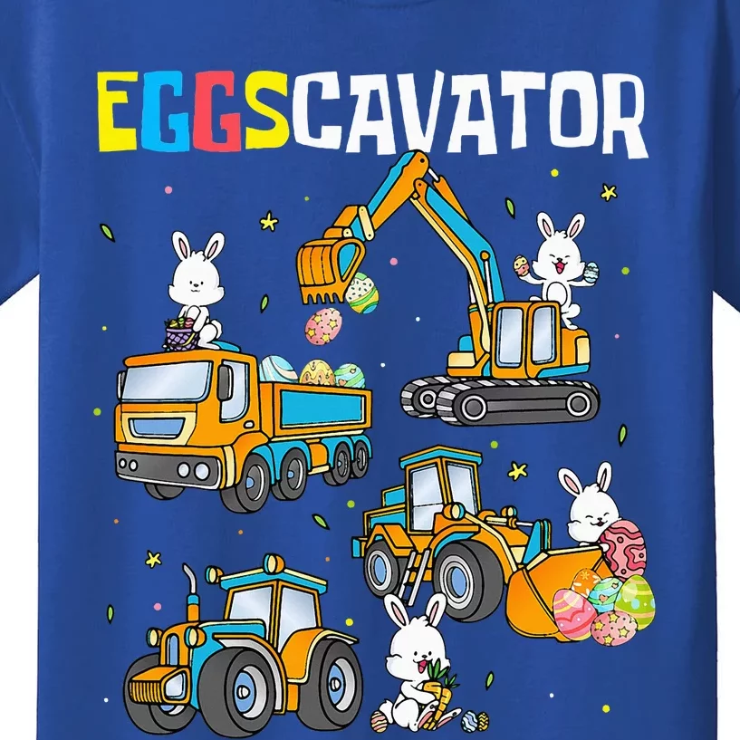 Eggscavator Easter S Construction Trucks Kids T-Shirt