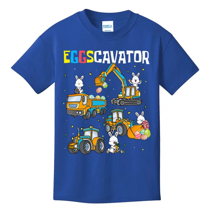 Eggscavator Easter S Construction Trucks Kids T-Shirt