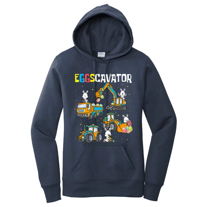 Eggscavator Easter S Construction Trucks Women's Pullover Hoodie