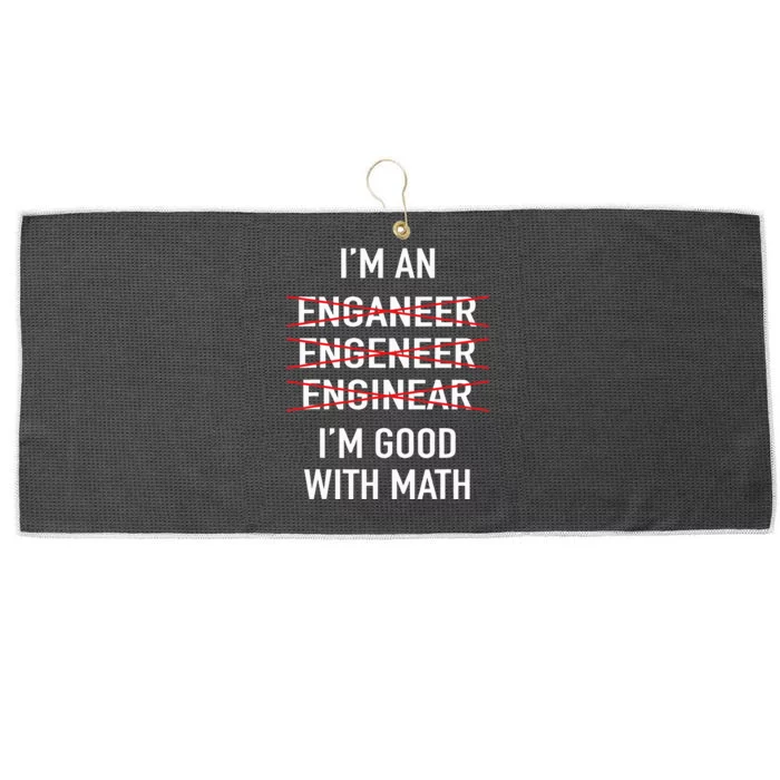 Engineer Engineering Student Funny IM Good At Math Large Microfiber Waffle Golf Towel