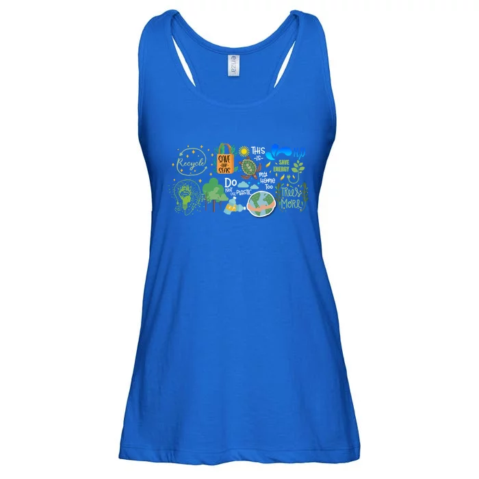 Eco Energy Save The Planet Climate Change Earth Day Gift Ladies Essential Flowy Tank