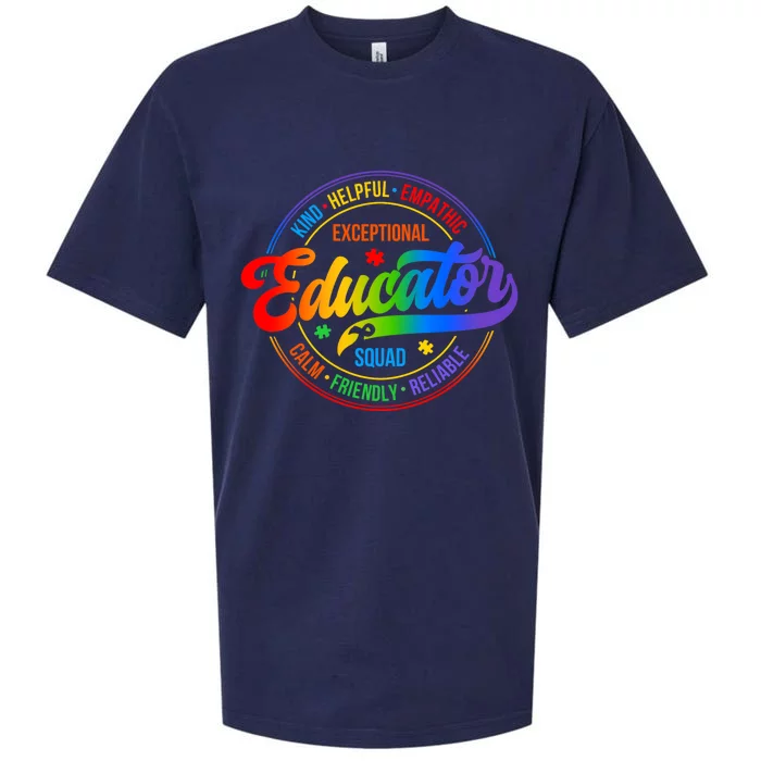 Exceptional Educator Squad Special Education Teacher Autism Sueded Cloud Jersey T-Shirt