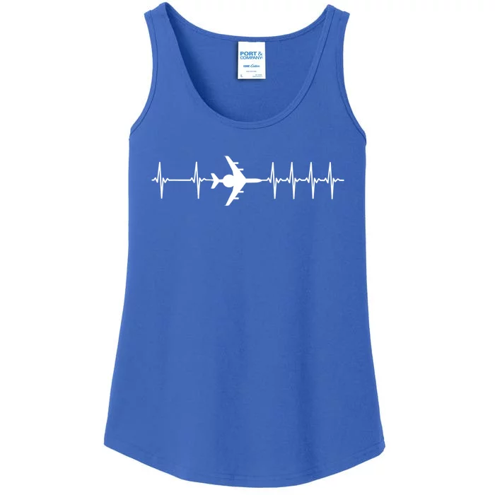 E3 E3 Sentry Awacs Ecg Heartbeat Airplane Great Gift Ladies Essential Tank