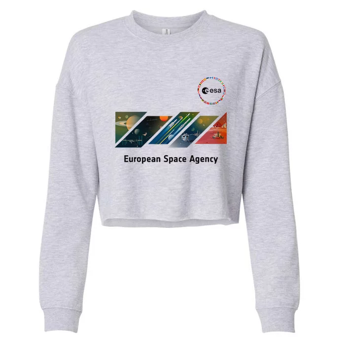 Esa European Space Agency This Is Esa’S Mission Cropped Pullover Crew