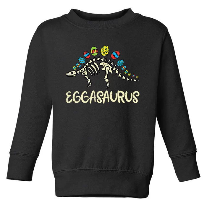 Eggasaurus Easter Stegosaurus Dinosaur Toddler Sweatshirt