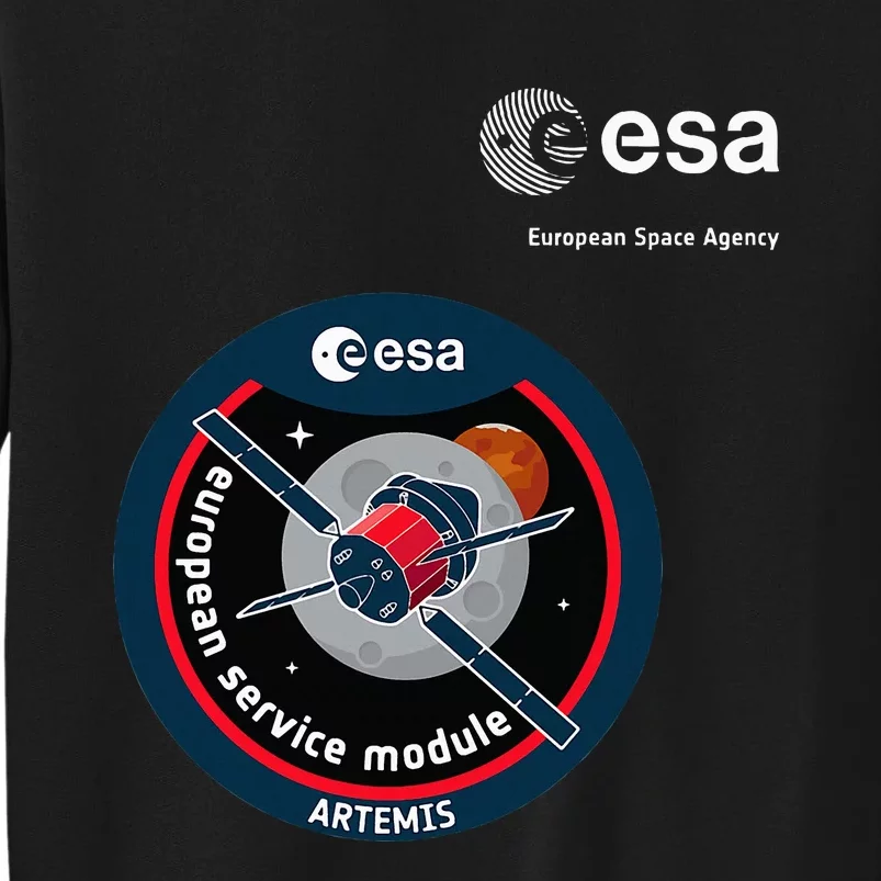 Esa European Space Agency Mission Esm Artemis Patch Sweatshirt