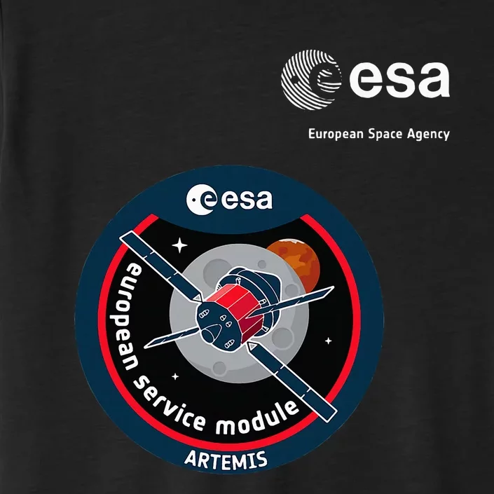 Esa European Space Agency Mission Esm Artemis Patch ChromaSoft Performance T-Shirt