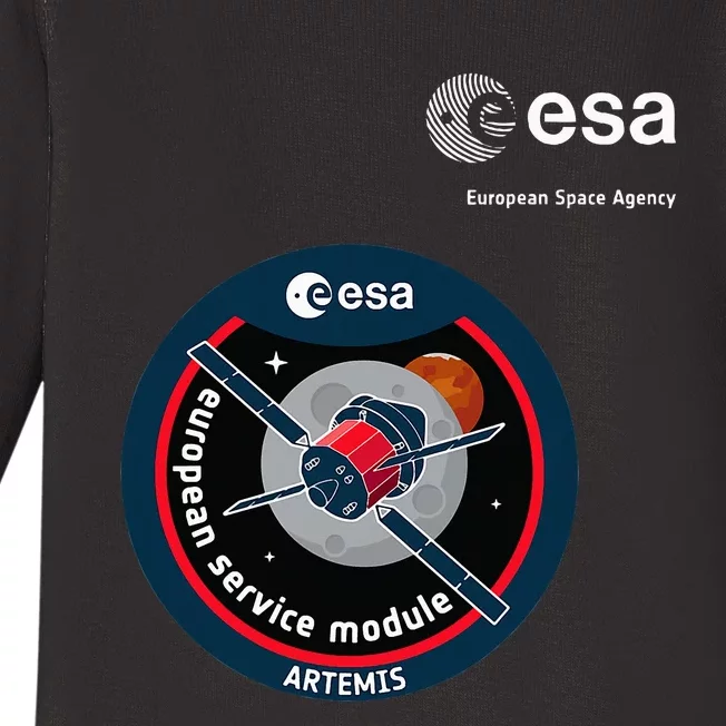 Esa European Space Agency Mission Esm Artemis Patch Baby Long Sleeve Bodysuit