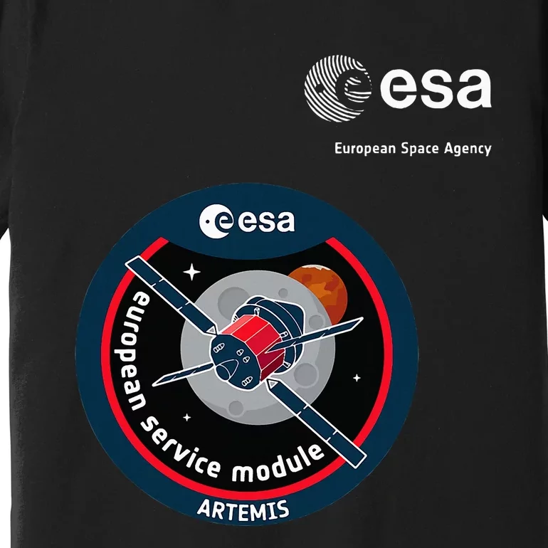 Esa European Space Agency Mission Esm Artemis Patch Premium T-Shirt