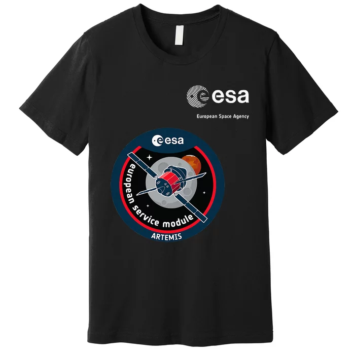 Esa European Space Agency Mission Esm Artemis Patch Premium T-Shirt