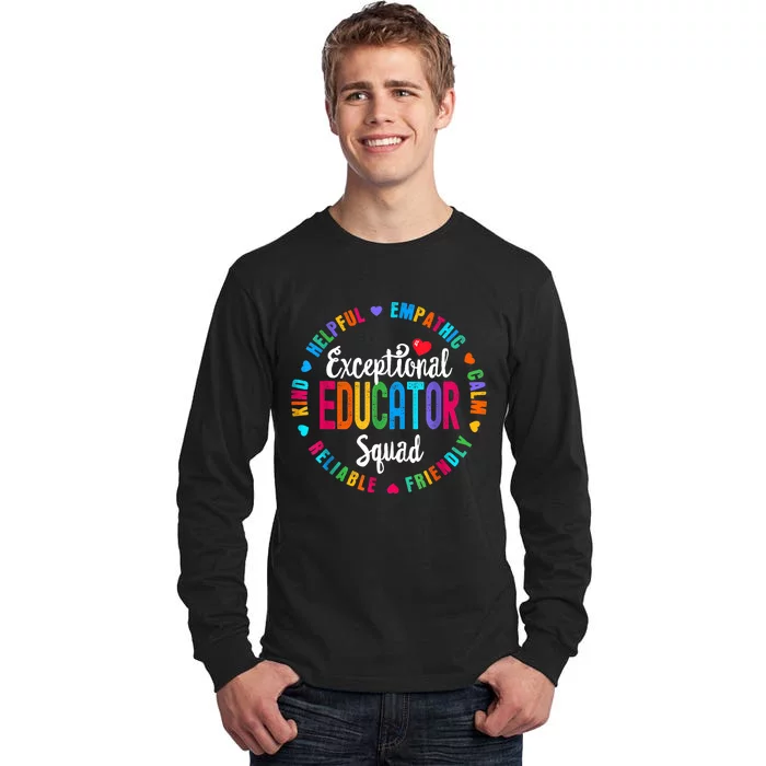 Exceptional Educator Squad Special Education Teacher Autism Tall Long Sleeve T-Shirt