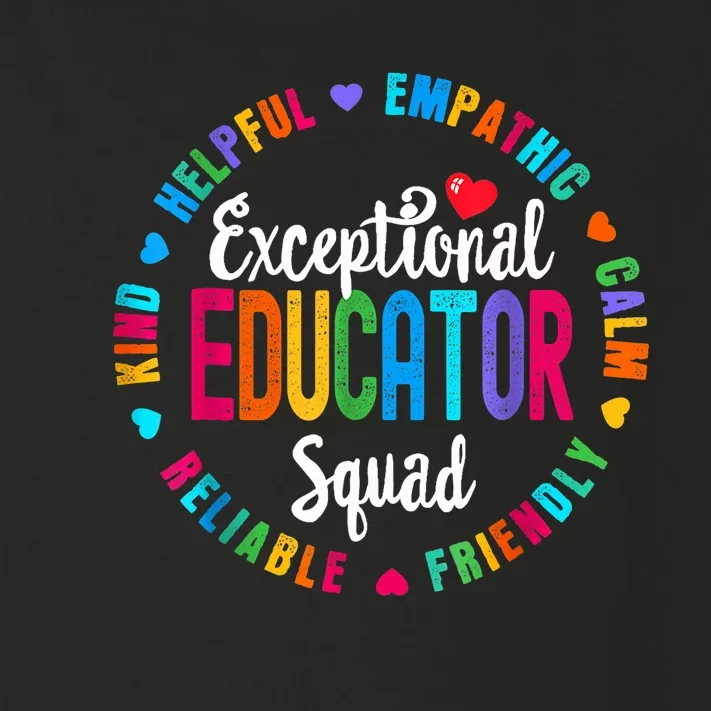 Exceptional Educator Squad Special Education Teacher Autism Toddler Long Sleeve Shirt