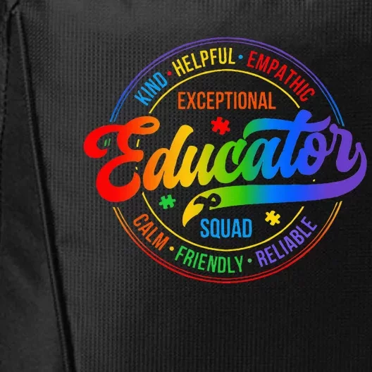 Exceptional Educator Squad Special Education Teacher Autism City Backpack