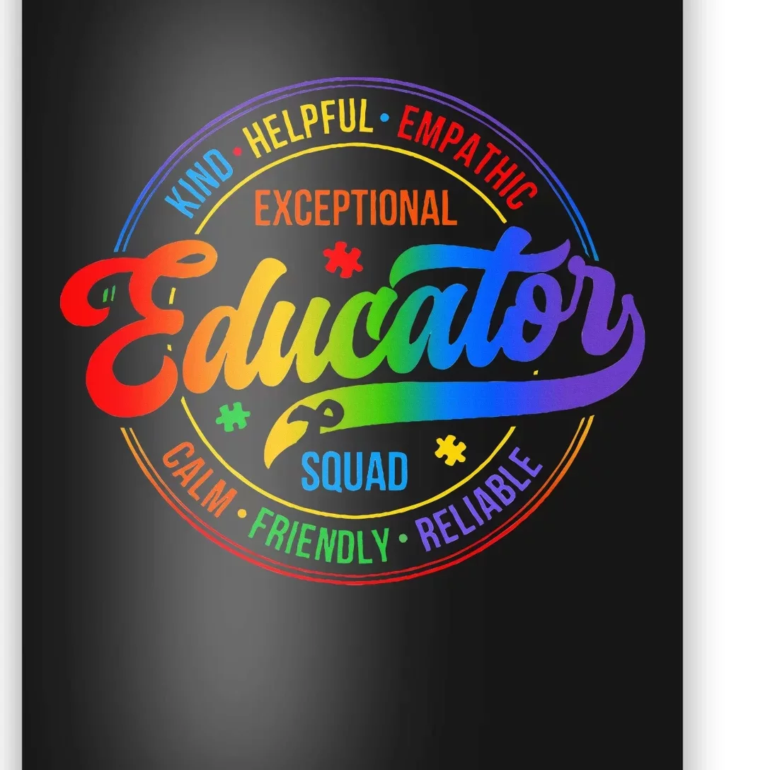 Exceptional Educator Squad Special Education Teacher Autism Poster