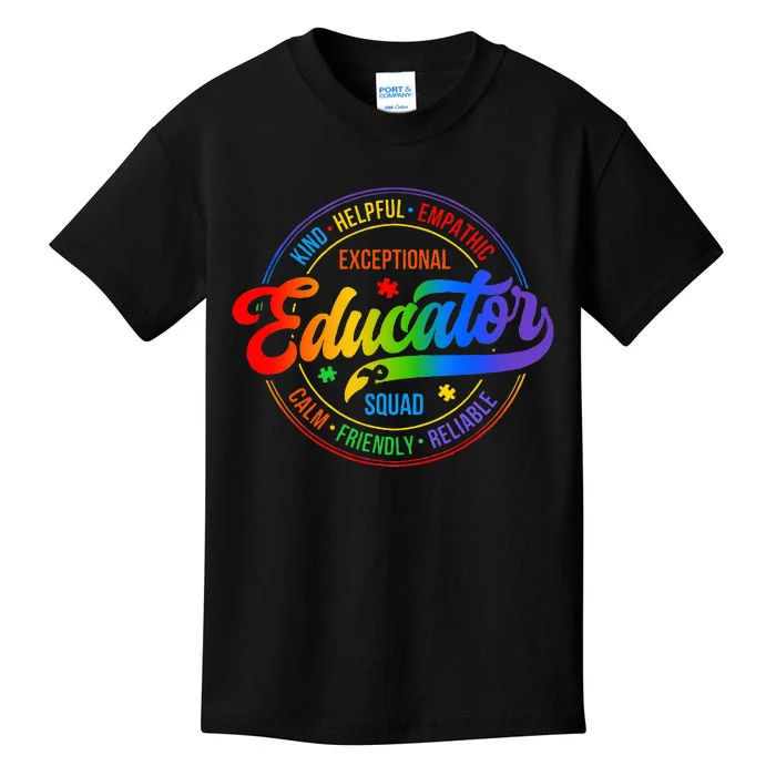 Exceptional Educator Squad Special Education Teacher Autism Kids T-Shirt