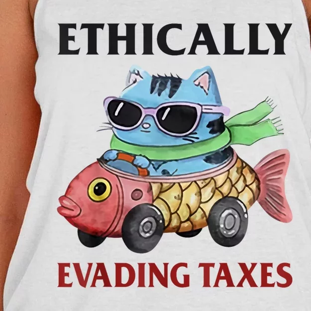 Ethically Evading Taxes Women's Knotted Racerback Tank