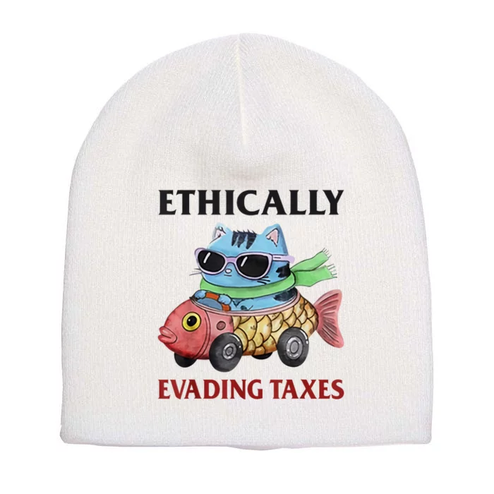 Ethically Evading Taxes Short Acrylic Beanie