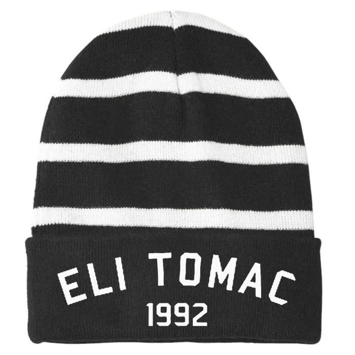 E.T.3 E.L.I Tomac Motocross And Supercross Striped Beanie with Solid Band