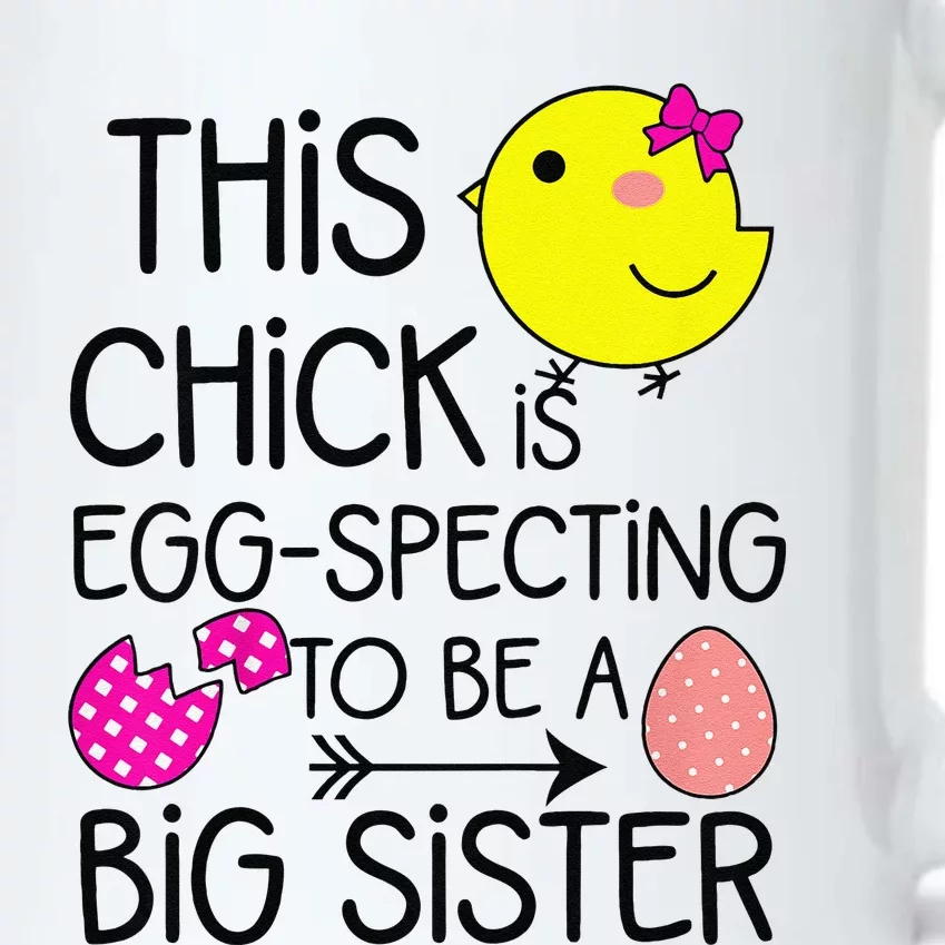 Easter Eggspecting To Be A Big Sister Announcement Black Color Changing Mug