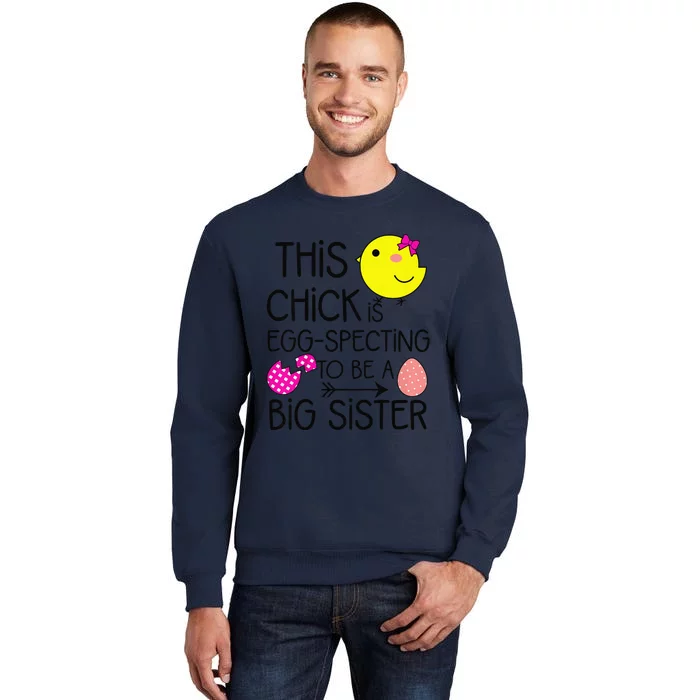 Easter Eggspecting To Be A Big Sister Announcement Sweatshirt