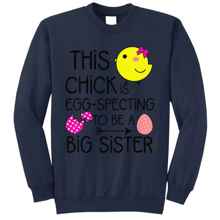 Easter Eggspecting To Be A Big Sister Announcement Sweatshirt