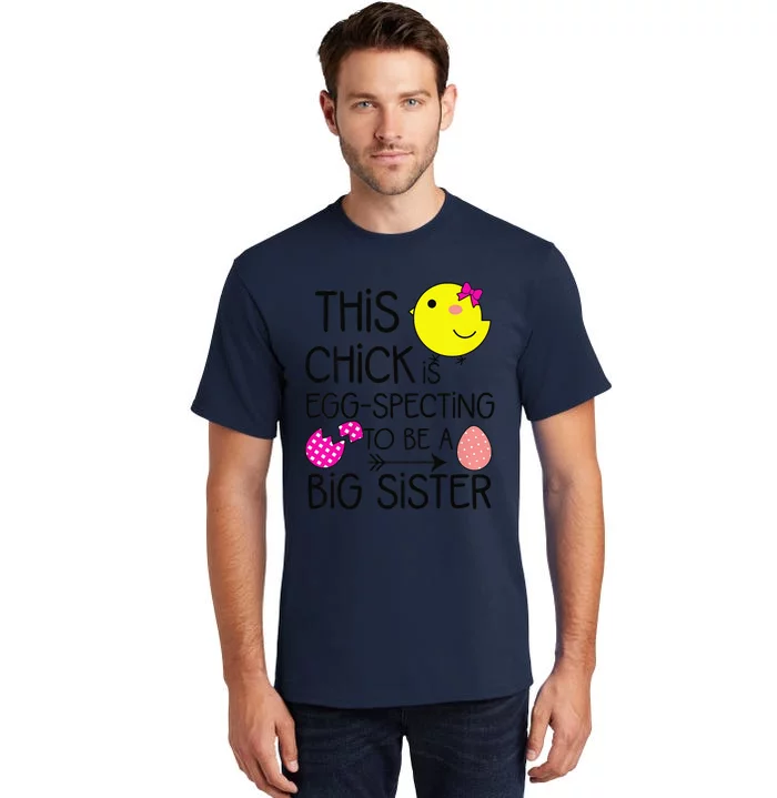 Easter Eggspecting To Be A Big Sister Announcement Tall T-Shirt