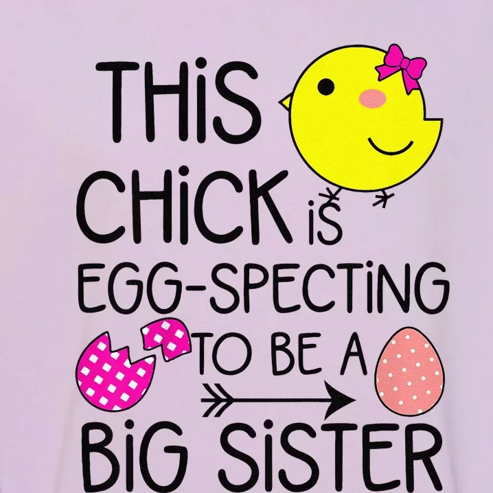 Easter Eggspecting To Be A Big Sister Announcement Garment-Dyed Sweatshirt