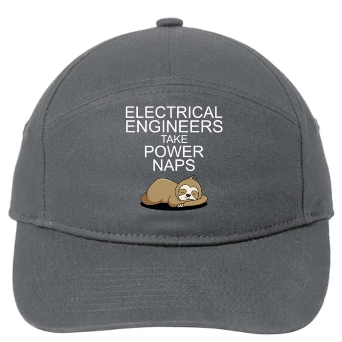 Electrical Engineers Take Power Naps Funny Sloth 7-Panel Snapback Hat