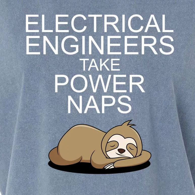 Electrical Engineers Take Power Naps Funny Sloth Garment-Dyed Women's Muscle Tee