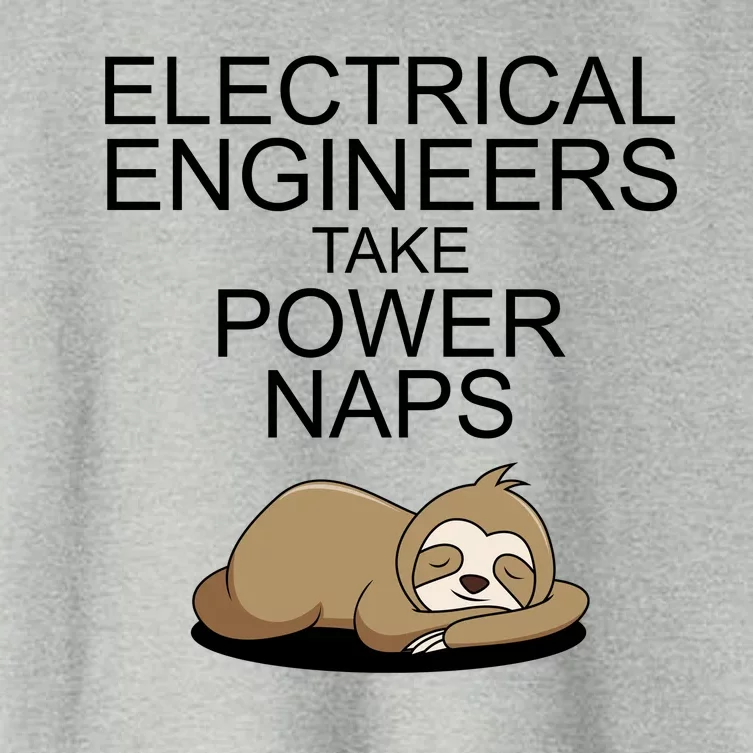 Electrical Engineers Take Power Naps Funny Sloth Women's Crop Top Tee