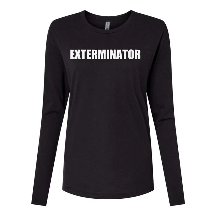 Exterminator Employees Uniform Work Womens Cotton Relaxed Long Sleeve T-Shirt